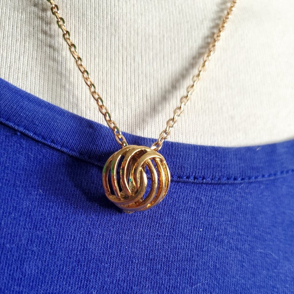 16" Gold Tone Round Interchangeable Pendant Necklace Tony Alexander Jewelry NWT